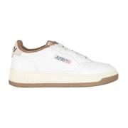 Autry Lädersneakers med Mikroperforeringar White, Dam