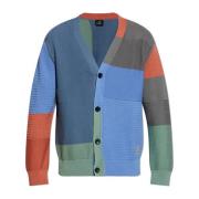 PS By Paul Smith Cardigan med logopatch Multicolor, Herr