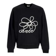 Arte Antwerp Blomma Logo Crewneck Sweatshirt Svart Black, Herr