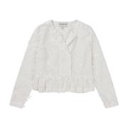 Munthe Blommig Peplum Topp Elfenben White, Dam