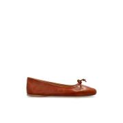 JW Anderson Läder balettlägenheter Brown, Dam