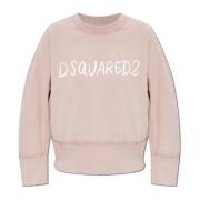 Dsquared2 Sweatshirt med logotyp Pink, Dam