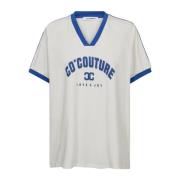 Co'Couture Sportig V-ringad Oversize T-shirt White, Dam