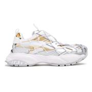 Versace Vit Silver Guld Sneaker White, Dam