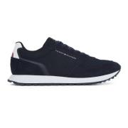 Tommy Hilfiger Blå låga sneakers med tonala texturer Blue, Herr