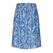 Lollys Laundry Tidlös Paisley Midi Kjol i Kräm Blue, Dam