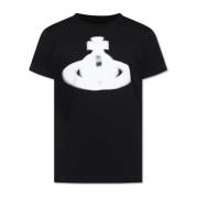 Vivienne Westwood T-shirt med logotyp Black, Herr