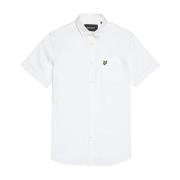 Lyle & Scott LS Vävda Skjortor Kortärmad Oxford Skjorta White, Herr