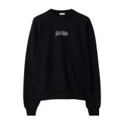 Burberry Svart Bomull Rund Hals Sweatshirt Black, Herr