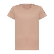 Moncler Bomull T-shirt Pink, Dam