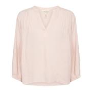 Part Two Mauve Krita Blus med Veck Pink, Dam