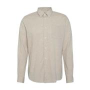 Barbour Nelson Tailored Fit Bomull Linne Skjorta Beige, Herr