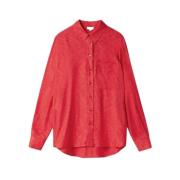 Lala Berlin Heritage Print Button-Up Blouse Red, Dam