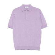 Lardini Lila Bomullspolo Skjorta Stilig Eco Purple, Herr