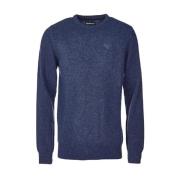 Barbour Essential Tisbury Crew Stickad Tröja Blue, Herr