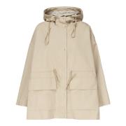 Moncler Beige Short Parka Coat Beige, Dam