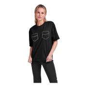 4Giveness Rhinestone Ficka T-shirt Fw25 Black, Dam