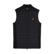 Lyle & Scott Jackor Hybrid Quilted Golf Gilet Black, Herr