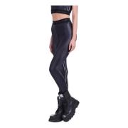 4Giveness Lycra Leggings med Elastiska Logo Band Black, Dam