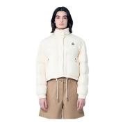 Moncler Avtagbar Ärm Dunjacka Beige, Dam