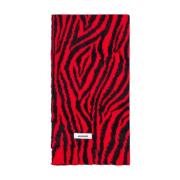 4Giveness Zebra Stickad Halsduk Tillbehör Fw25 Red, Dam