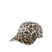 Ganni Bomull Print Cap - Tryckt Stil Multicolor, Dam