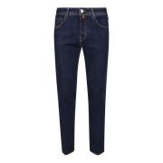 Jacob Cohën Slim-Fit Blå Bomullsdenim Jeans Blue, Herr