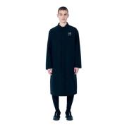 MM6 Maison Margiela Logo Print Trench Coat Black, Herr