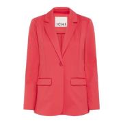 ICHI Stilig Blazerjacka Geranium Red, Dam