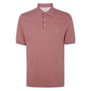 Brunello Cucinelli Klassisk Polo T-shirt Pink, Herr