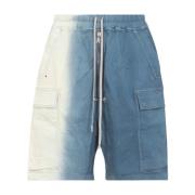 Rick Owens Gradient Cargo Pocket Cotton Shorts Multicolor, Herr