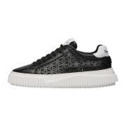 Voile Blanche Lädersneakers Herika Perforated Black, Dam