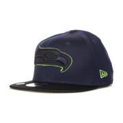 New Era Seattle Seahawks Flat Brim Snapback Cap Blue, Herr