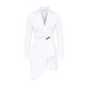 Elisabetta Franchi Vit Klänning Ab72551E2-Dl6 White, Dam