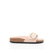 Birkenstock Skinnsandaler i läder Pink, Dam