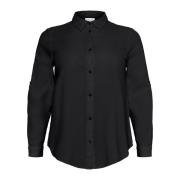 Kaffe Curve Svart Djup Skjortblus Snygg Black, Dam