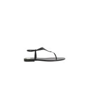 Saint Laurent Svarta Cassandre Sandaler Black, Dam