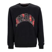 Jordan Svart Fleece Crewneck Sweatshirt Black, Herr