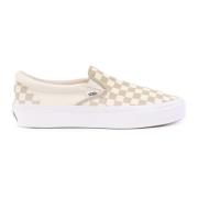 Vans Rutig Slip-On Canvas Sneakers Beige, Herr