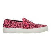 Kenzo Monogram Slip-On Sneakers Pink, Dam