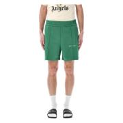 Palm Angels Logo Track Shorts för Män Green, Herr