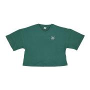 PUMA Oversized V-Neck Tee Vine T-Shirt Green, Dam