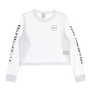 HUF Vit Crop Tee - Streetwear Stil White, Dam