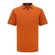 Boggi Milano B Tech Cool Jade-Fresh Piqué Polo Shirt Orange, Herr