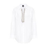 PINKO Vit Poplin Skjorta White, Dam