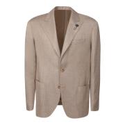 Lardini Beige Blazer för Män Beige, Herr