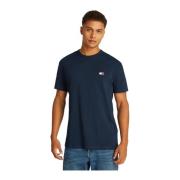 Tommy Jeans Blå Regular Fit Bomull T-shirt Blue, Herr