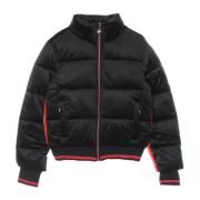 Fila Svart Cropped Puff Jacka med Hög Krage Black, Dam