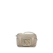 Armani Exchange Elegant beige handväska med gyllene detaljer Beige, Da...