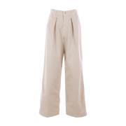 Haikure Palazzo Candy Wide Leg Jeans Beige, Dam